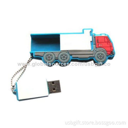 USB flash drive, truck shape, PVC material, OEM and ODM welcomed